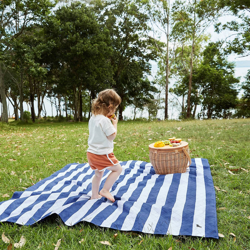 Dock & Bay UK - Picnic blanket - Quick dry, large size and compact: Whitsunday Blue / Large (170x170cm)