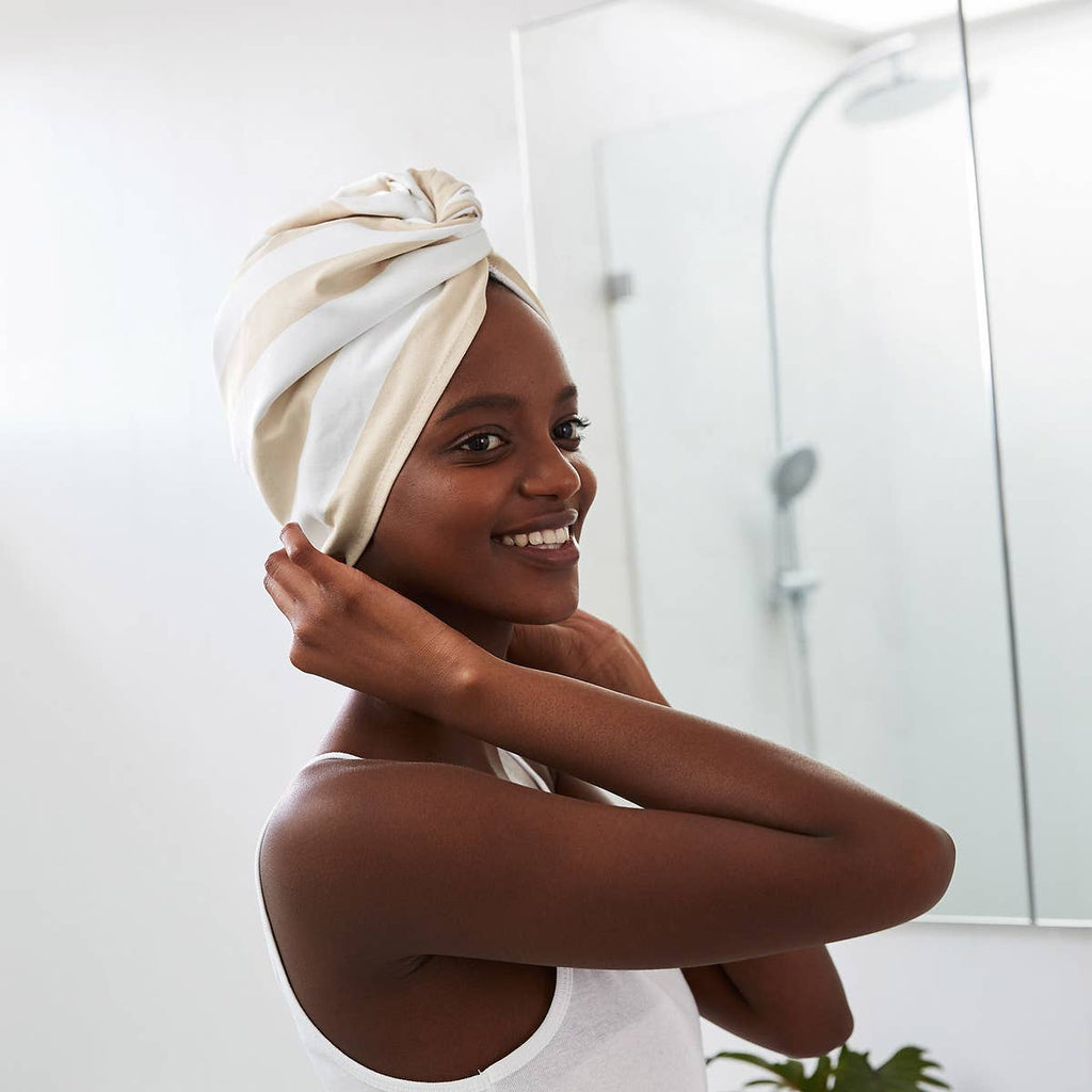 Dock & Bay UK - Dock & Bay Hair Wrap - Quick Dry Hair Towel - Bora Bora Beig: Bora Bora Beige / One Size Dock & Bay UK