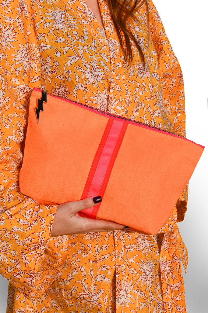 Cockatoo - Large Orange Striped Bag