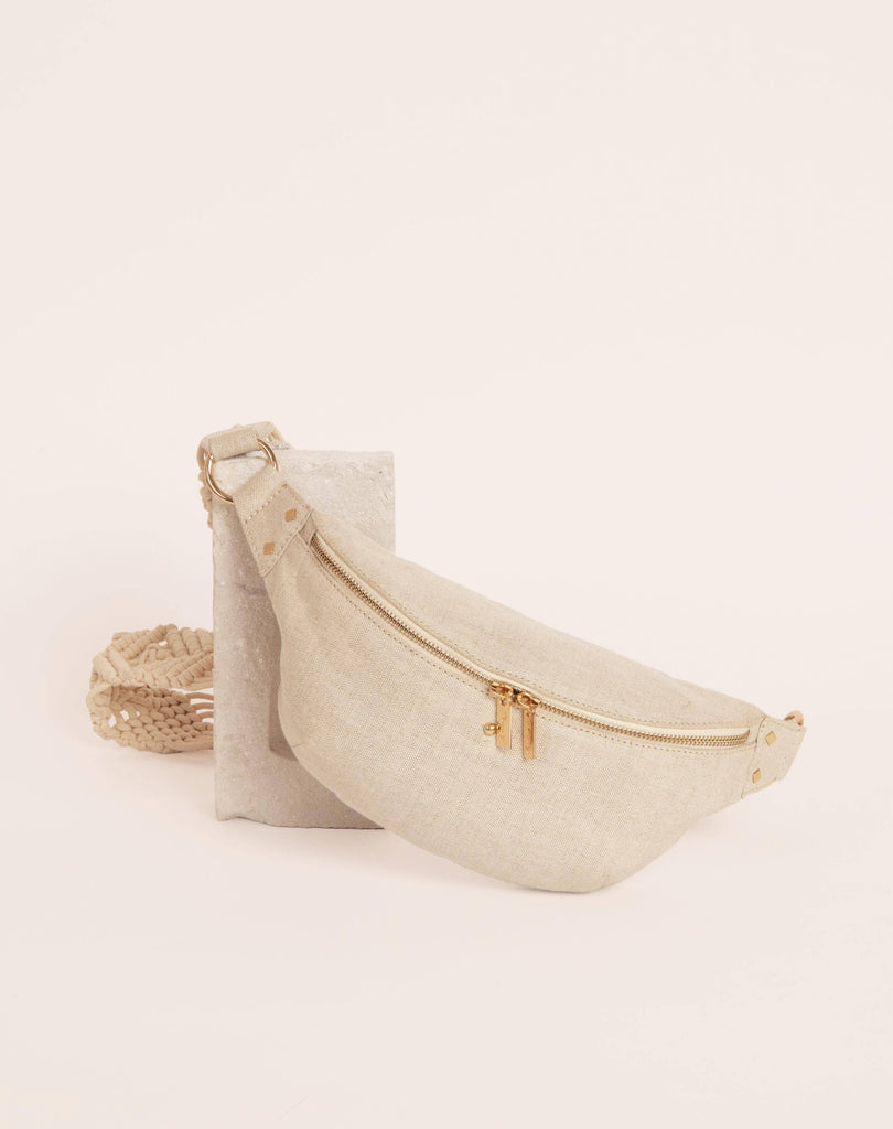 Maradji - BANANA BAG LINEN MACRAMÉ NICOLE