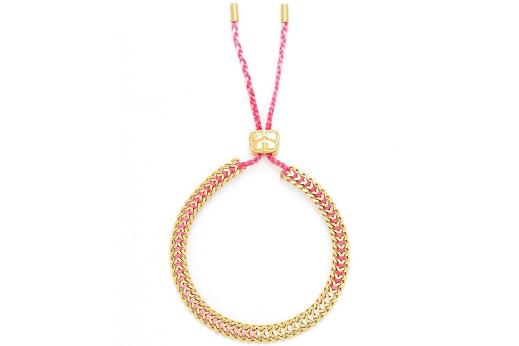 Boho Betty - Athena Pink Gold Braided Bracelet