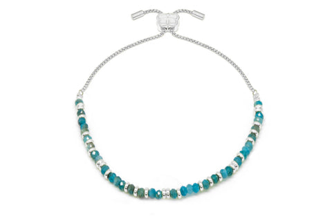 Boho Betty - Mystical Apatite Silver Bracelet