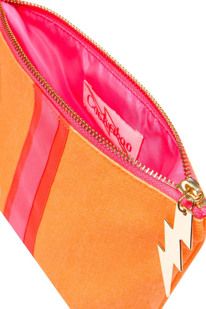 Cockatoo - Small Orange Makeup Bag