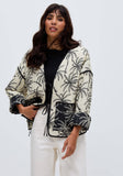 Raffya - Felicity Palm Print Reversible Jacket In Multi: 10