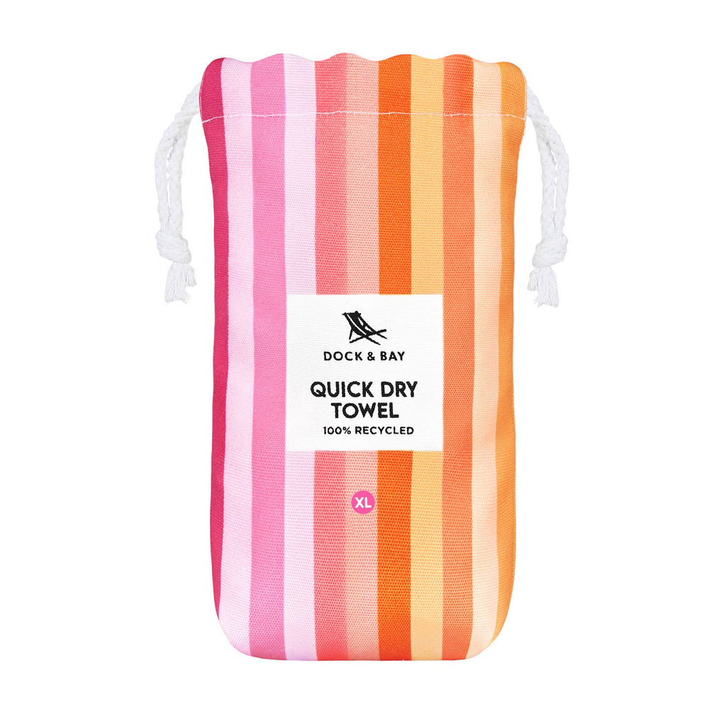 Dock & Bay UK - Dock & Bay Quick Dry Towels - Summer - Miami Sorbet: Extra Large (200cmx90cm)