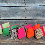 Cockatoo - BRIGHT ORANGE LUCKY STRIPE CLUTCH