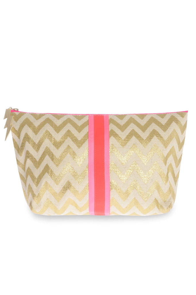Cockatoo - Large Gold Zig Zag Bag