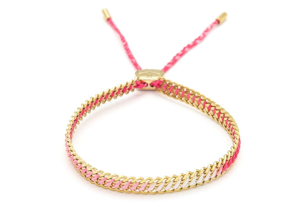 Boho Betty - Athena Pink Gold Braided Bracelet