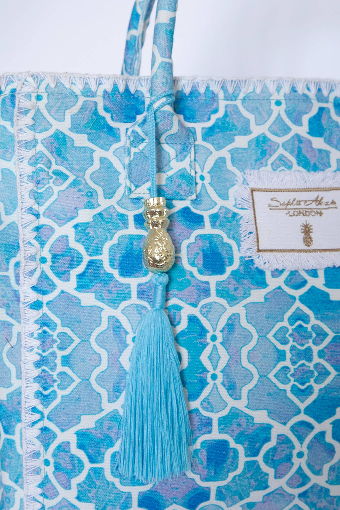 Sophia Alexia - AZURE MOSAIC BARBADOS BEACH BAG
