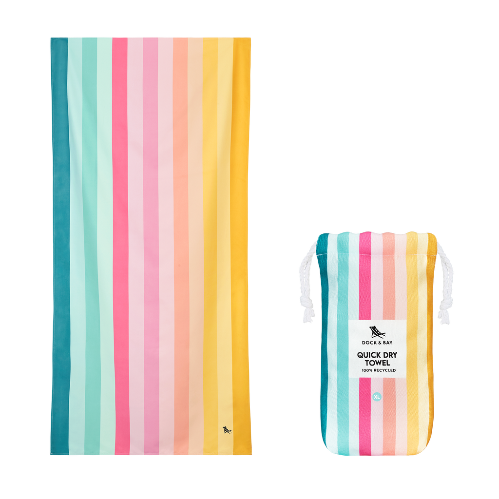 Dock & Bay UK - Dock & Bay Quick Dry Towels - Summer - Coastal Candy: Extra Large (200cmx90cm)