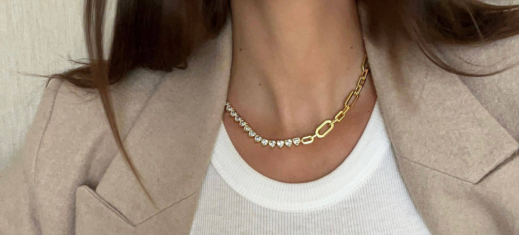 Talis Chains - Miami Hearts Tennis Necklace