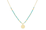 Boho Betty - Odin Gold Peridot and Turquoise Necklace