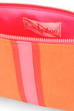 Cockatoo - BRIGHT ORANGE LUCKY STRIPE CLUTCH
