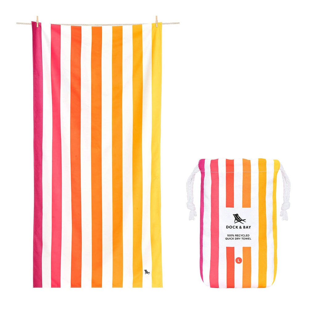 Dock & Bay UK - Dock & Bay Quick Dry Towels - Summer - Peach Sunrise: Extra Large (78x35")