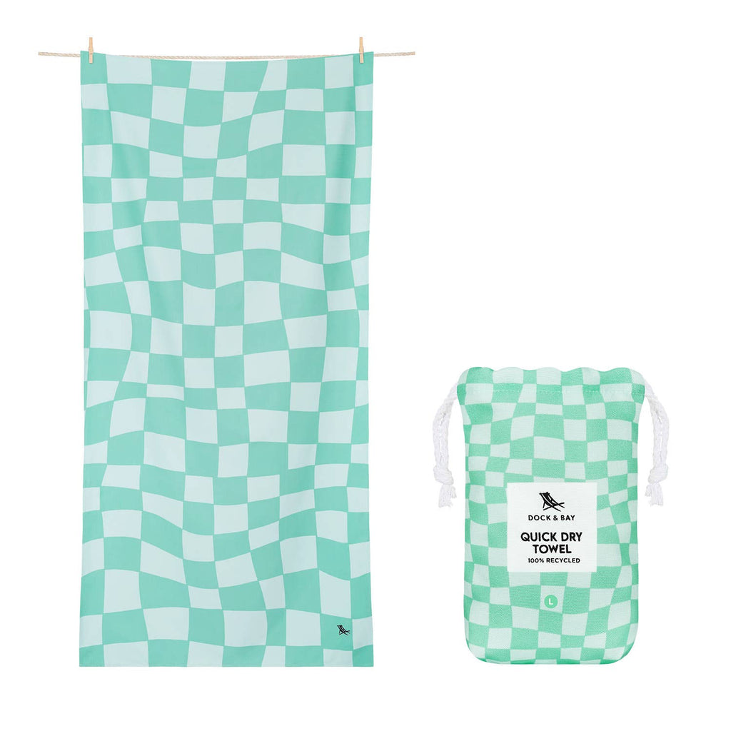 Dock & Bay UK - Dock & Bay Quick Dry Towels - Check Mate: Extra Large (200cmx90cm)
