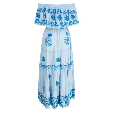 Pranella Mia Maxi Dress - Sky Blue Large/Extra Large Dress PRANELLA clothing cover up dresses maxi dress pranella resort wear