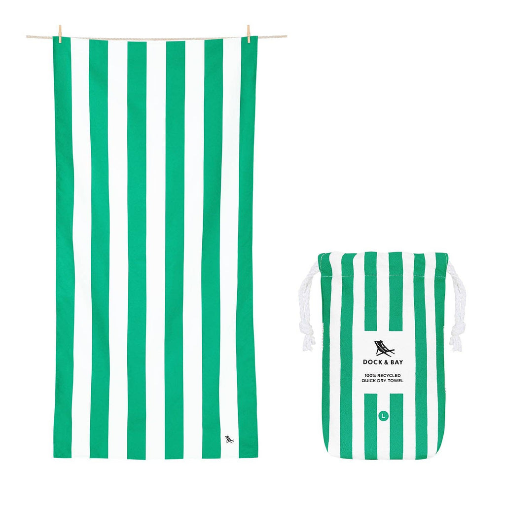 Dock & Bay UK - Dock & Bay Quick Dry Towels - Cancun Green: Extra Large (200x90cm)