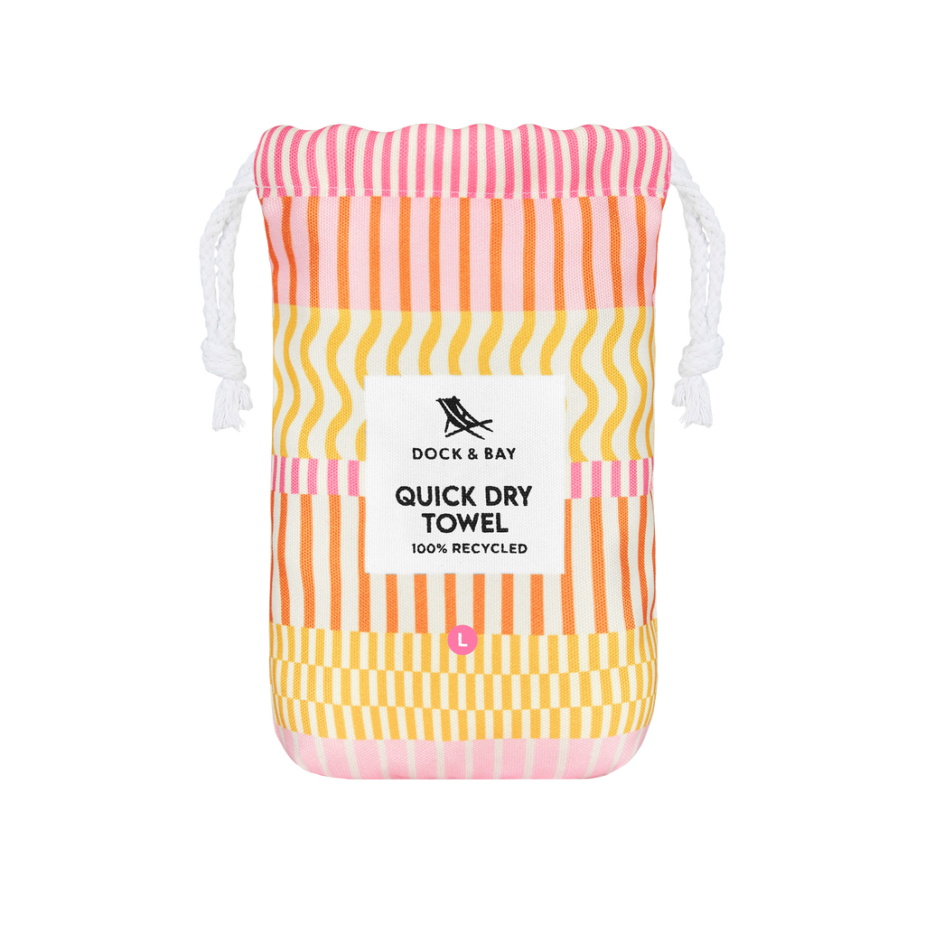 Dock & Bay UK - Dock & Bay Quick Dry Towels - Lemonade Waves: Extra Large (200cmx90cm)