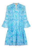 Sophia Alexia - AZURE MOSAIC MALLORCA SHIRT DRESS: M/L