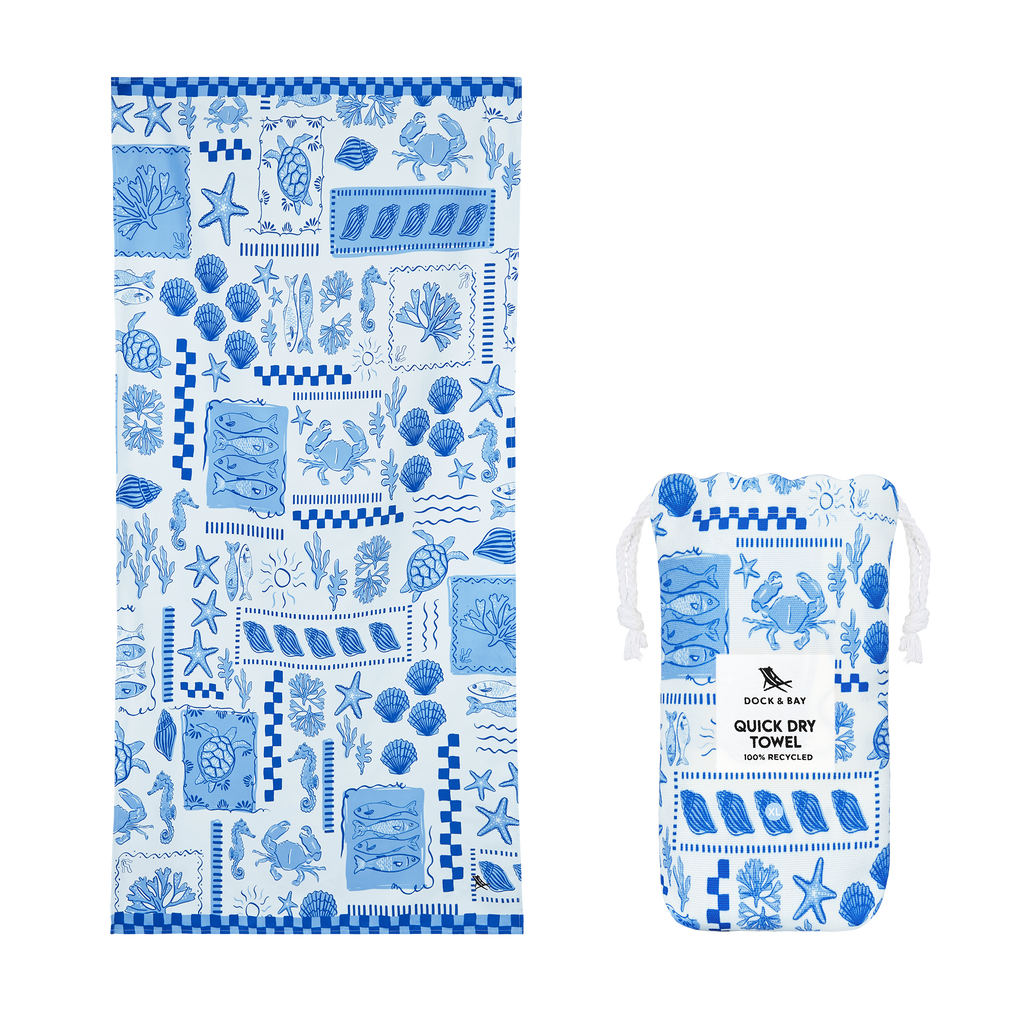 Dock & Bay UK - Dock & Bay Quick Dry Towels - Grecian Shores: Extra Large (200cmx90cm)