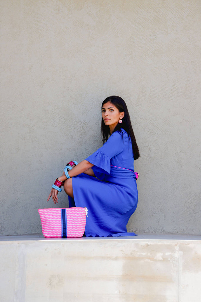 Cockatoo - Large Hot Pink Wiggle Weave Bag