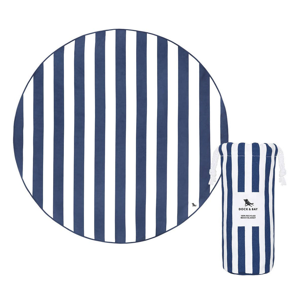 Dock & Bay UK - Dock & Bay Quick Dry Towels - Round - Whitsunday Blue: Whitsunday Blue / Round (66x66")