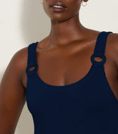 Hunza G Domino Swimsuit Navy