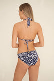 NAIA BEACH - Maia Bikini Brief - Navy Zebra NAIA Beach bikini bikini bottom bikini pant Coastal Culture Naia navy