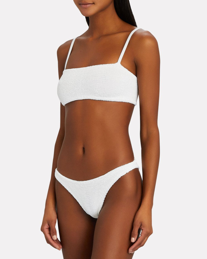 Hunza G Gigi original 80’s crinkle cheeky cut bikini in white
