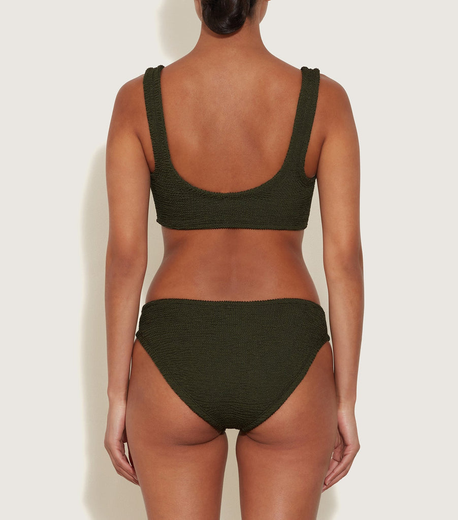 Hunza G Xandra Bikini Metallic Forest Green