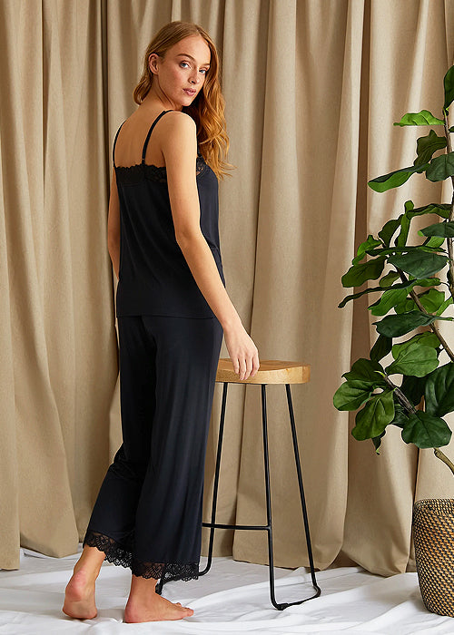 Pretty You London - Bamboo Lace Cami and Cropped Trouser Pj Set in Raven
Coastal Culture Abersoch