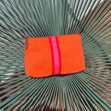 Cockatoo - BRIGHT ORANGE LUCKY STRIPE CLUTCH