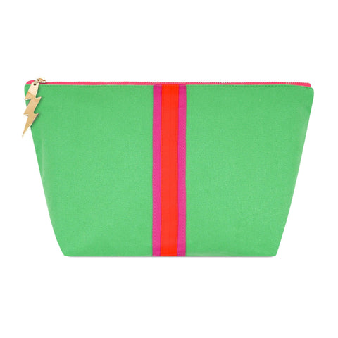 Cockatoo - LARGE LUCKY STRIPE BAG - EMERALD