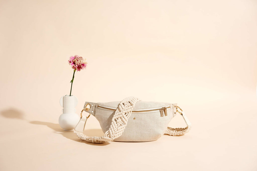 Maradji - BANANA BAG LINEN MACRAMÉ NICOLE