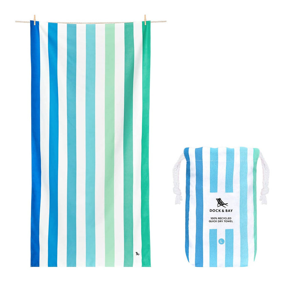 Dock & Bay UK - Dock & Bay Quick Dry Towels - Summer - Endless River: Extra Large (78x35") towel Dock & Bay UK