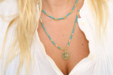 Boho Betty - Odin Gold Peridot and Turquoise Necklace