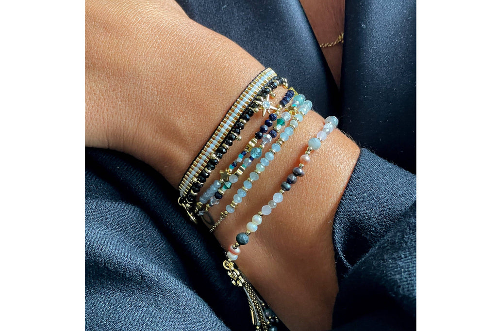 Boho Betty - Harmony Black Spinel Gold Bracelet