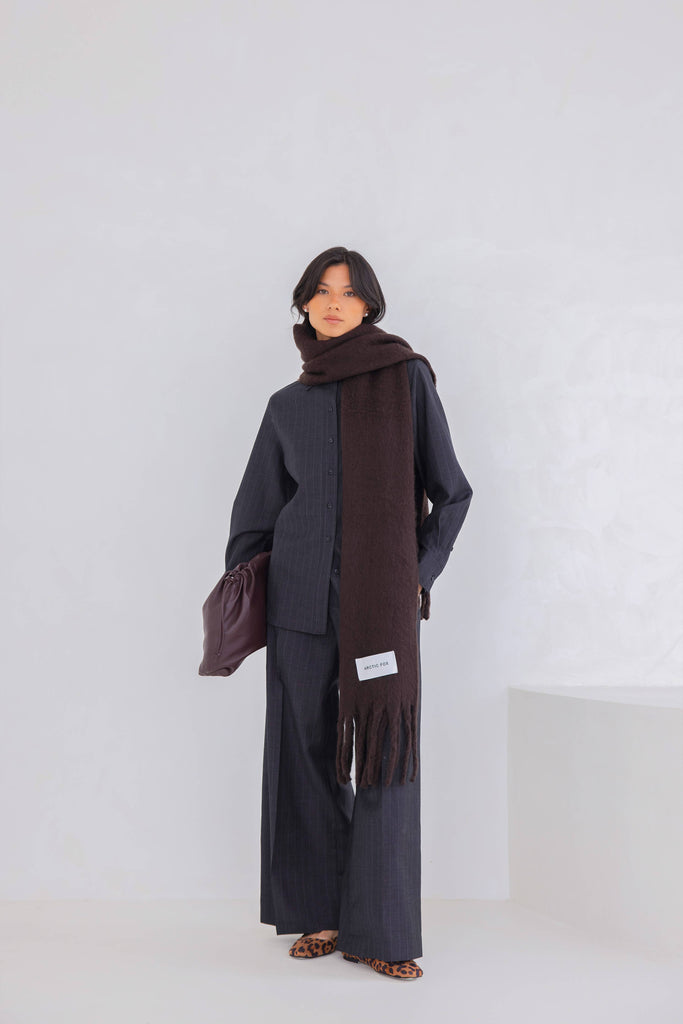 ARCTIC FOX & CO. - The Reykjavik Scarf - 100% Recycled - Ground Coffee - AW25