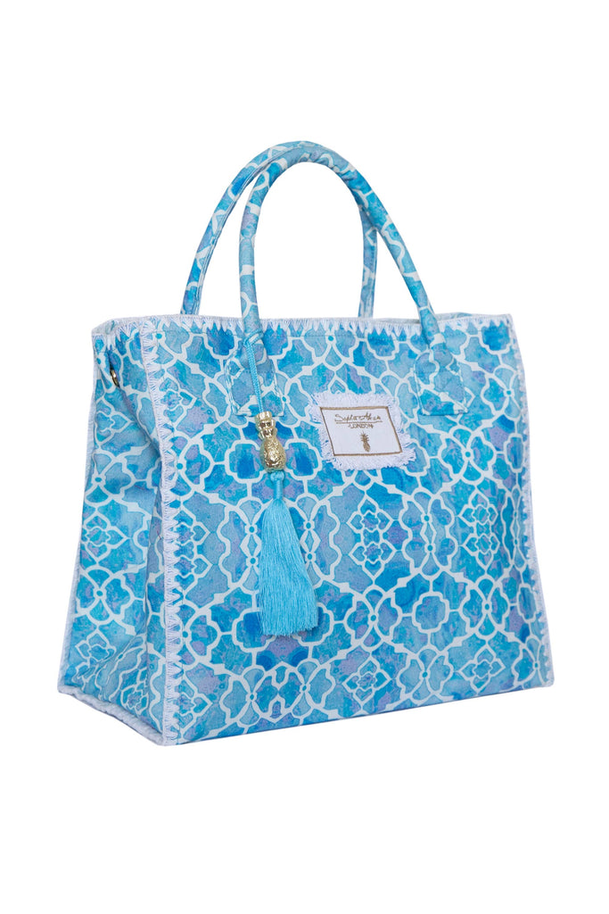 Sophia Alexia - AZURE MOSAIC BARBADOS BEACH BAG