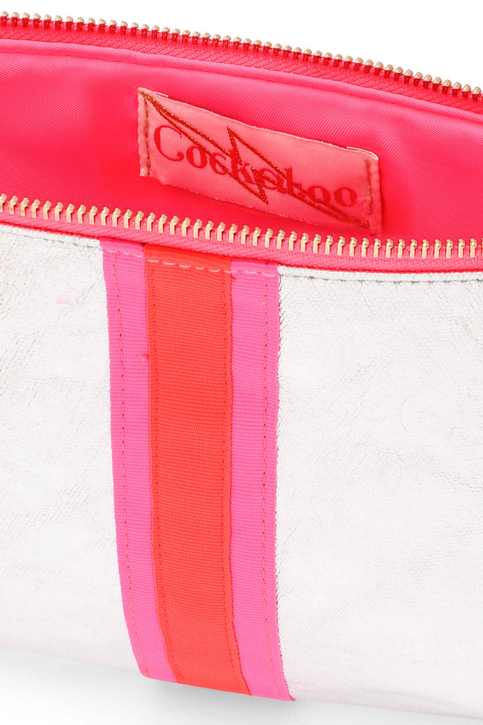 Cockatoo - SHEENY SILVER CLUTCH