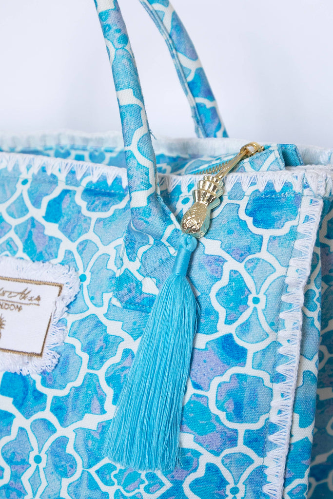 Sophia Alexia - AZURE MOSAIC BARBADOS BEACH BAG