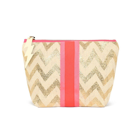 Cockatoo - Small Gold Zig Zag Bag