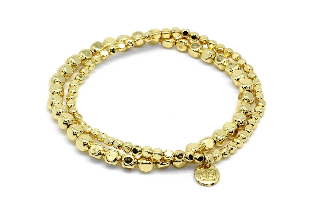 Boho Betty - Sabal Major Gold Nugget Bracelet Set