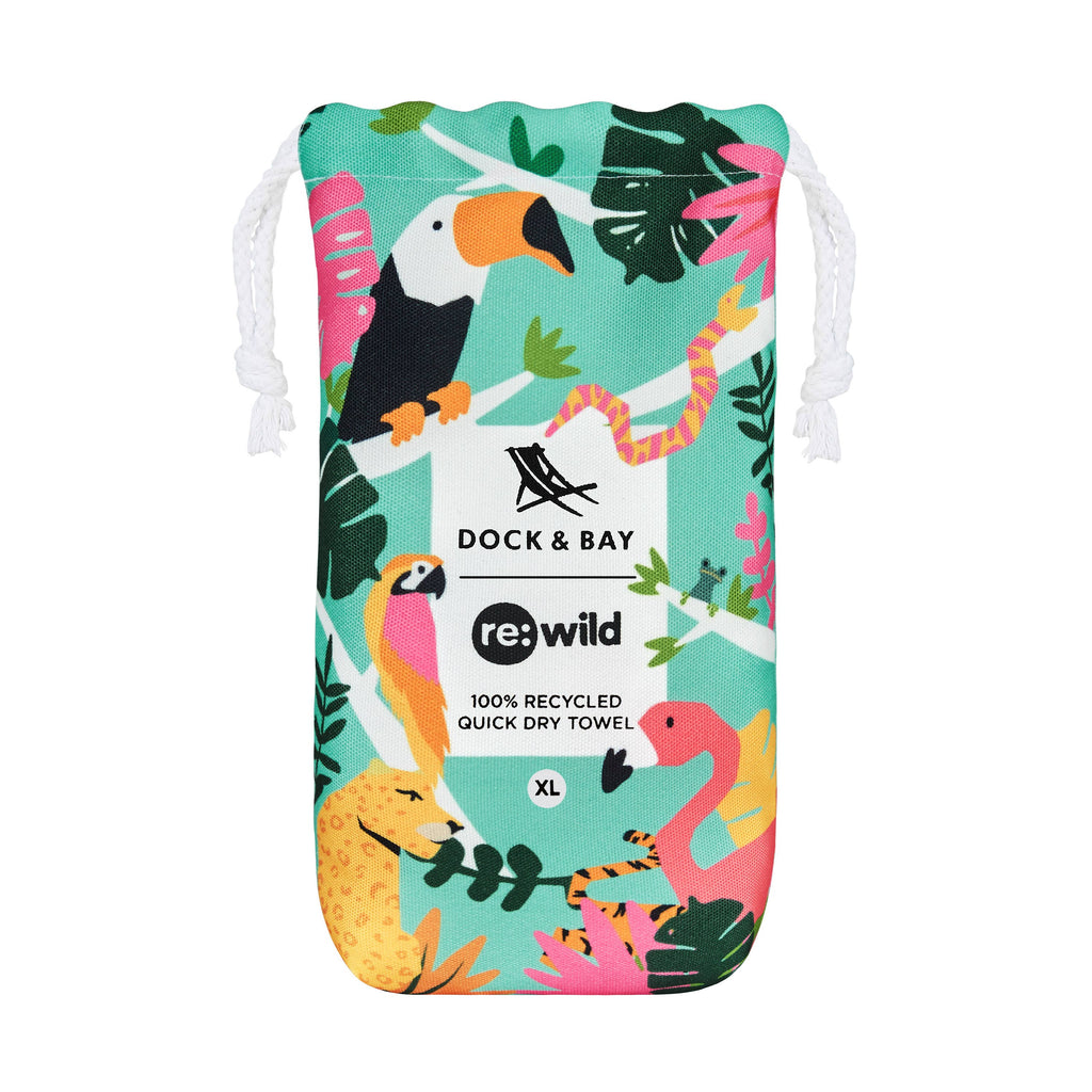 Dock & Bay UK - Dock & Bay Quick Dry Towels - Wild Things: Extra Large (200cmx90cm)