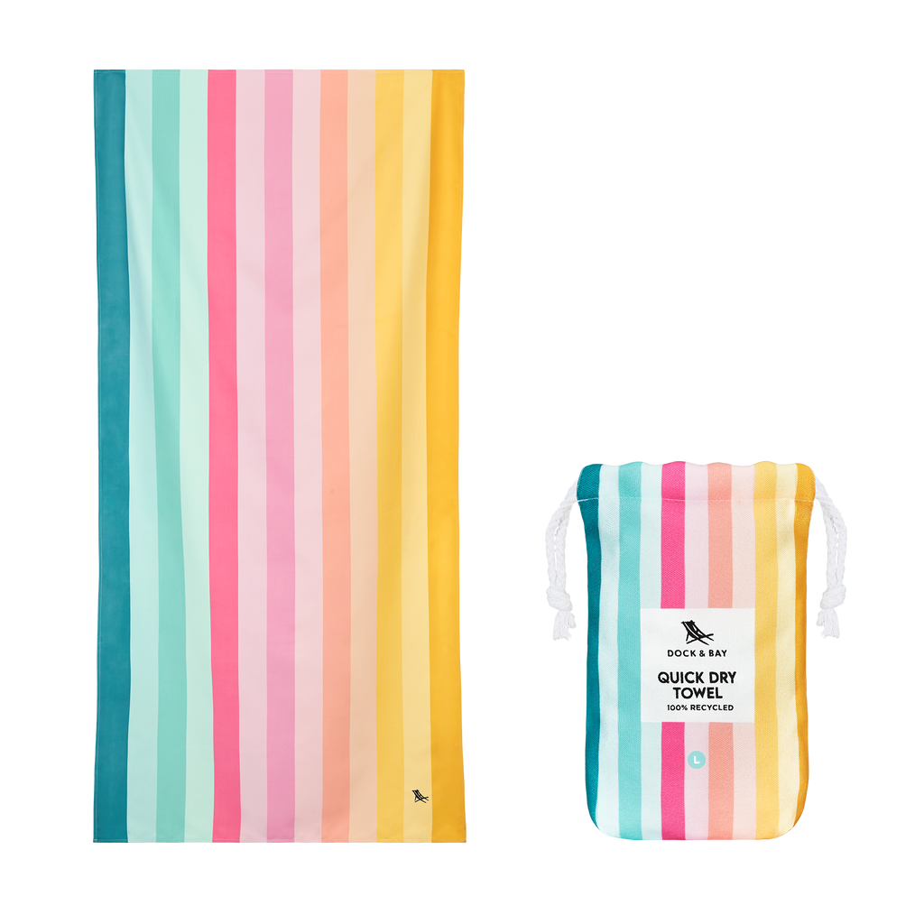 Dock & Bay UK - Dock & Bay Quick Dry Towels - Summer - Coastal Candy: Extra Large (200cmx90cm)
