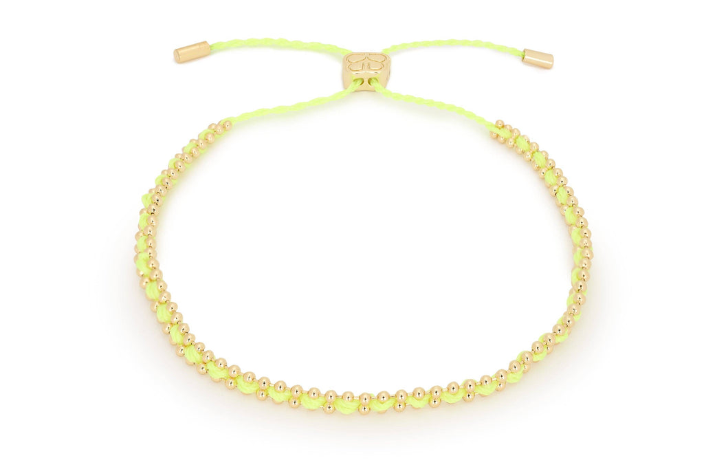 Boho Betty - Braid Neon Yellow Gold Bracelet