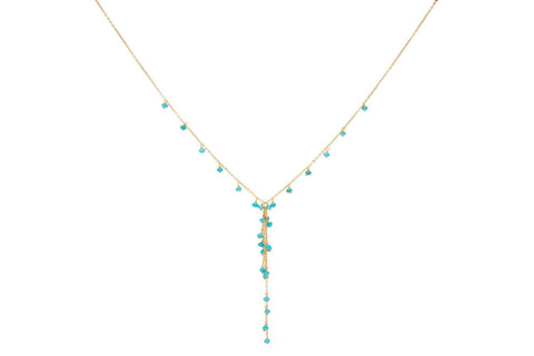 Boho Betty - Ivy Turquoise Gemstone Beaded Lariat Necklace