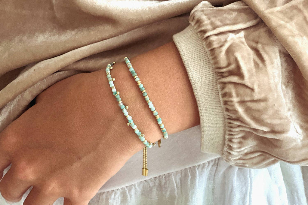 Boho Betty - Harmony Amazonite Gold Bracelet