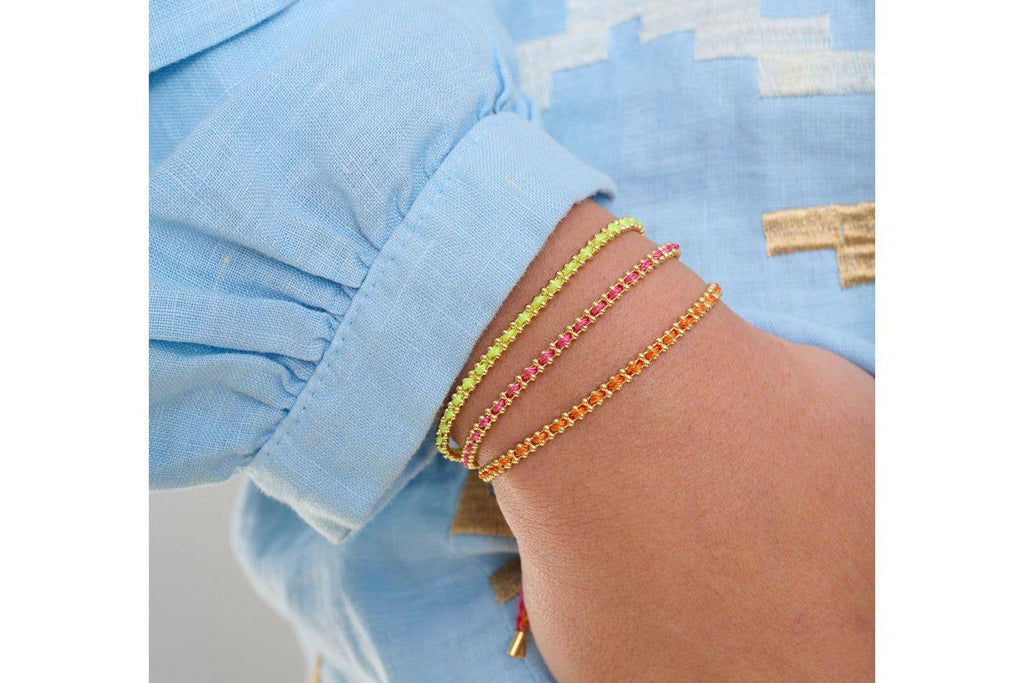 Boho Betty - Braid Neon Yellow Gold Bracelet