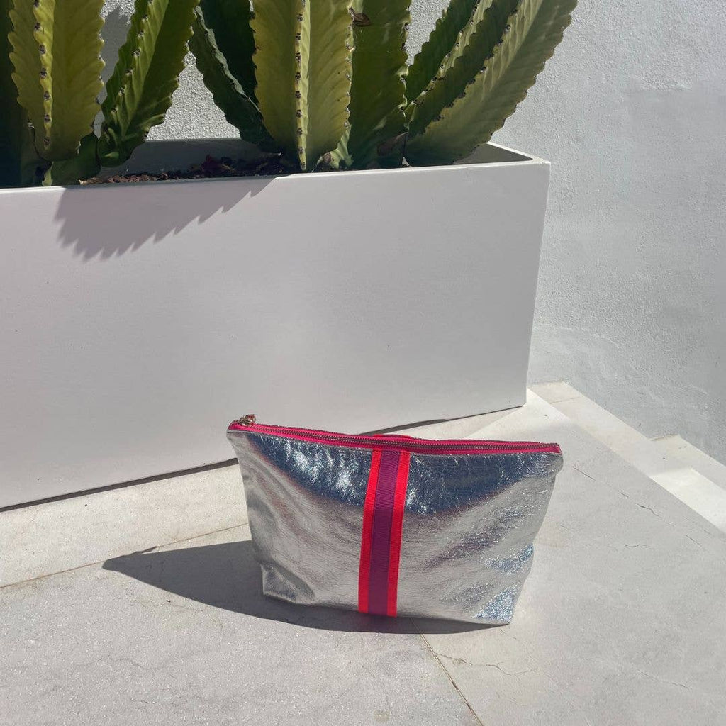 Cockatoo - LARGE SHEENY SILVER BAG